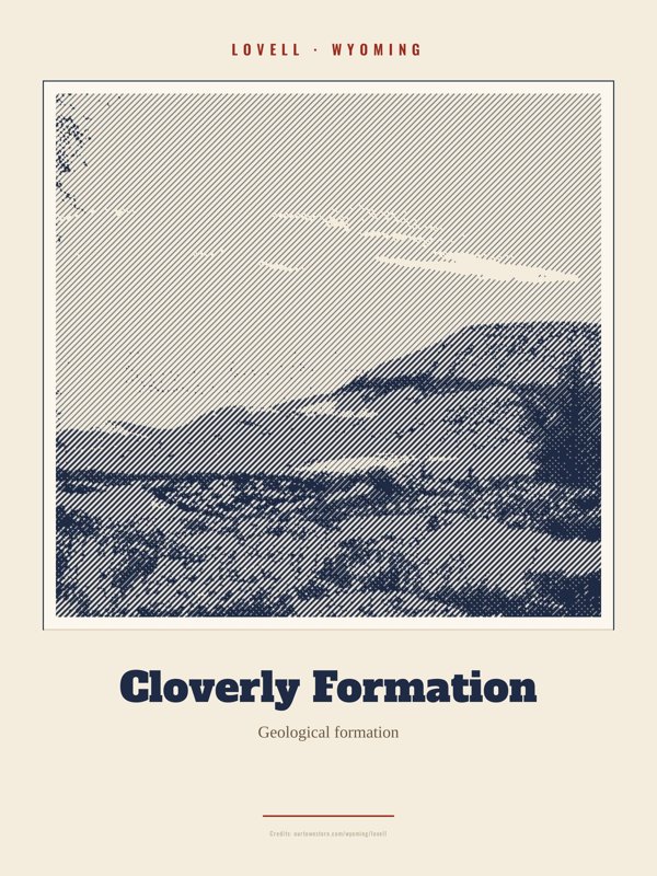 Lovell Cloverly Formation Landmark Print artwork detail