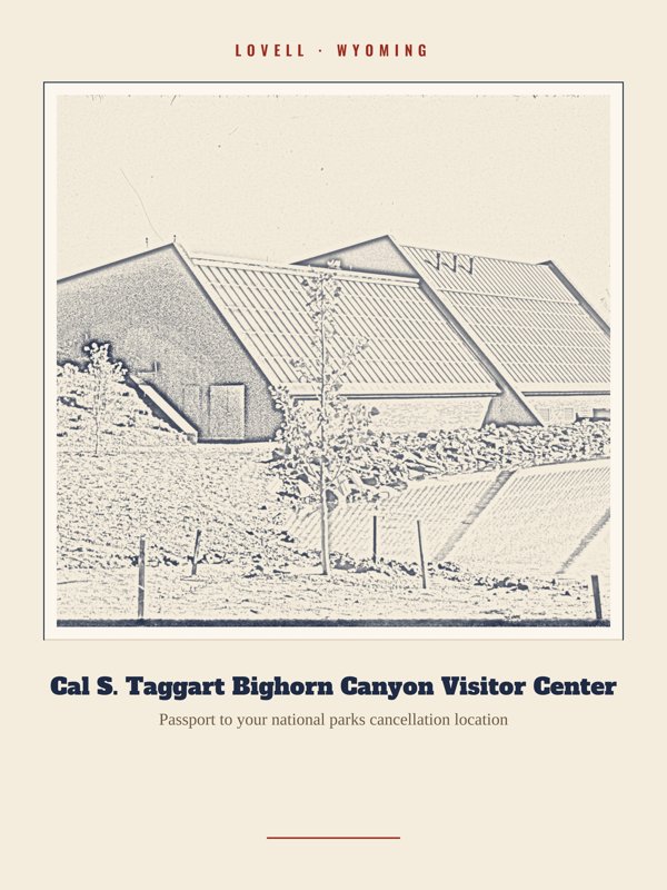Lovell Cal S. Taggart Bighorn Canyon Visitor Center Landmark Print artwork detail