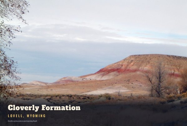 Lovell Cloverly Formation Postcard artwork detail