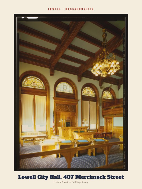 Lowell Lowell City Hall, 407 Merrimack Street Archive Print artwork detail