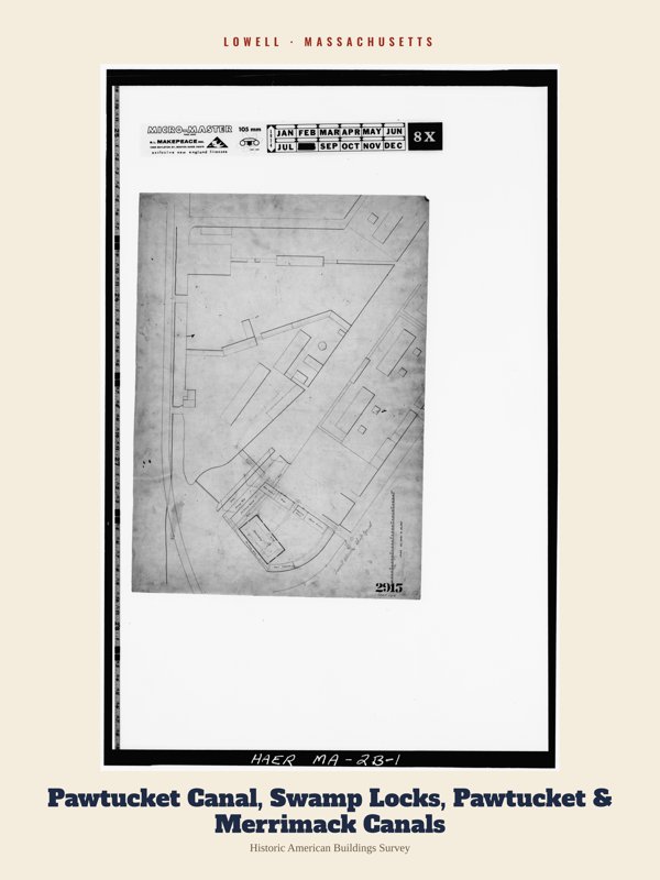 Lowell Pawtucket Canal, Swamp Locks, Pawtucket & Merrimack Canals Archive Print artwork detail