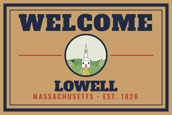 Lowell Welcome Doormat artwork detail