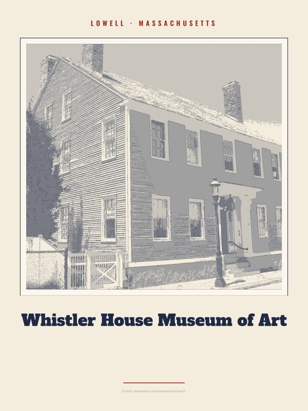 Lowell Whistler House Museum of Art Landmark Print artwork detail