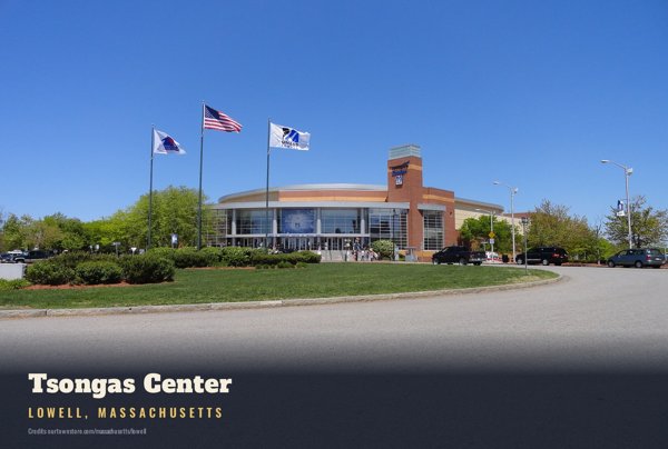 Lowell Tsongas Center Postcard artwork detail
