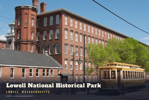 Lowell Lowell National Historical Park Postcard artwork detail