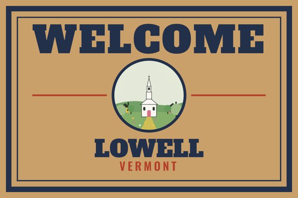 Lowell Welcome Doormat artwork detail