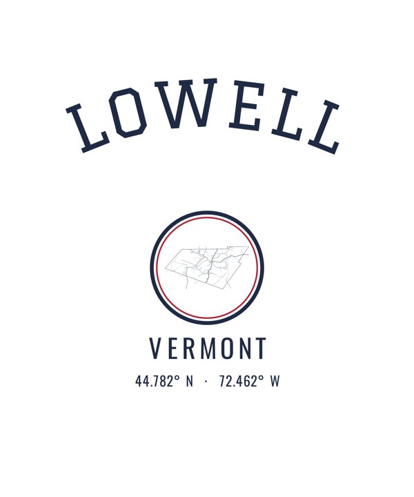 Lowell Hometown Ornament artwork detail
