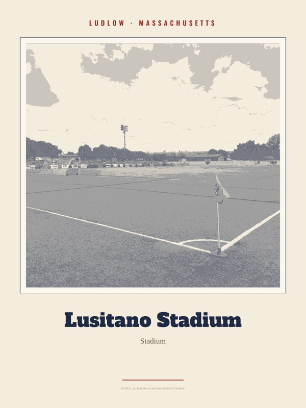 Ludlow Lusitano Stadium Landmark Print artwork detail