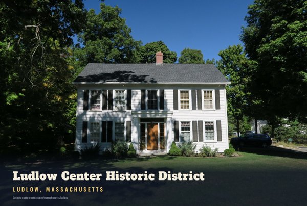 Ludlow Ludlow Center Historic District Postcard artwork detail