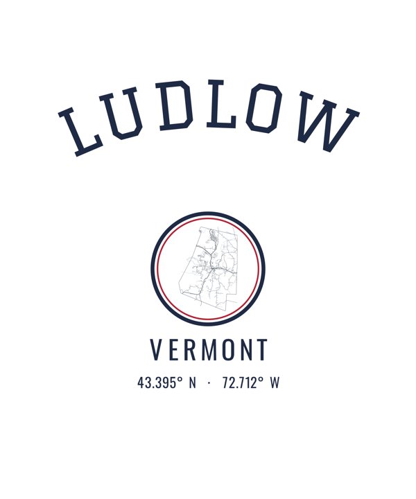 Ludlow Hometown Ornament artwork detail