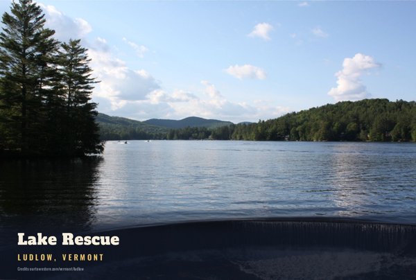 Ludlow Lake Rescue Postcard artwork detail
