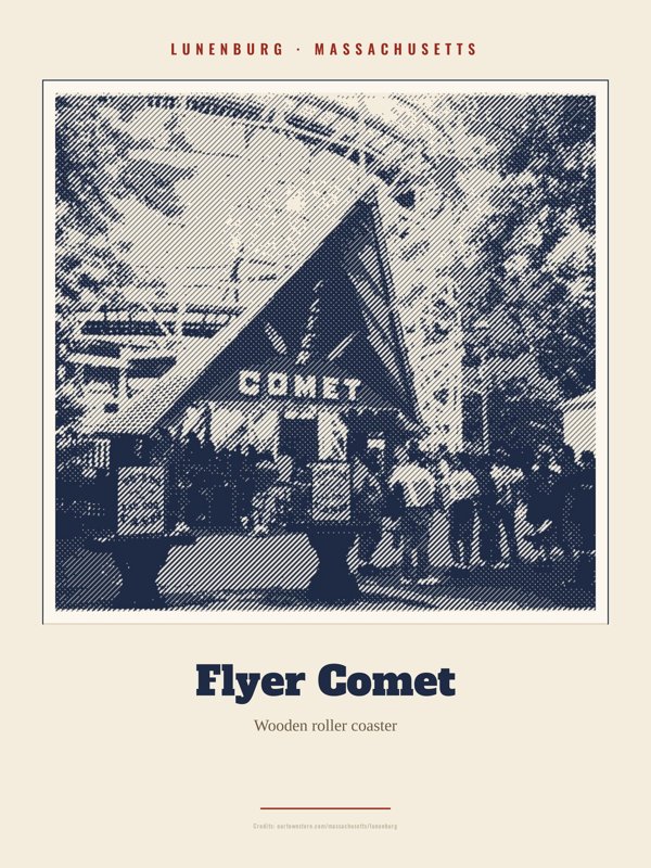 Lunenburg Flyer Comet Landmark Print artwork detail