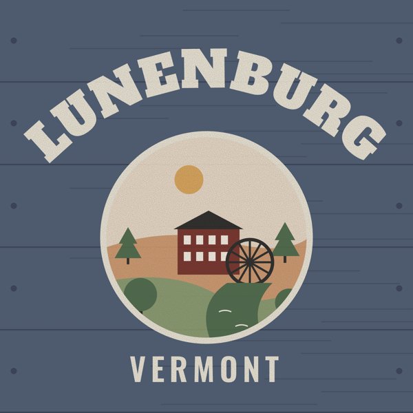 Lunenburg Hometown Wood Sign artwork detail