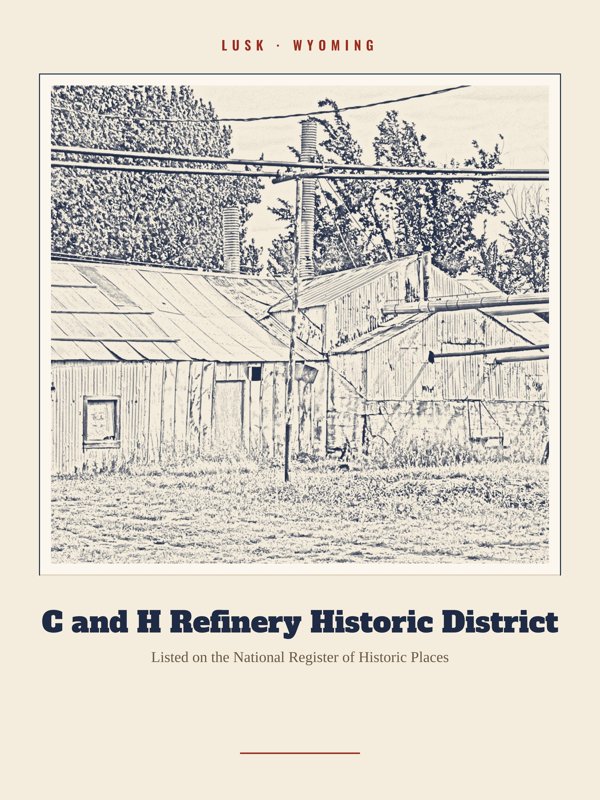 Lusk C and H Refinery Historic District Landmark Print artwork detail