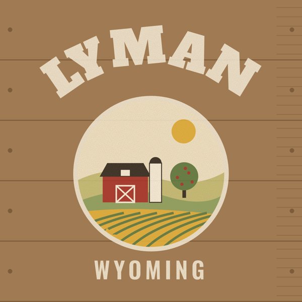 Lyman Hometown Wood Sign artwork detail