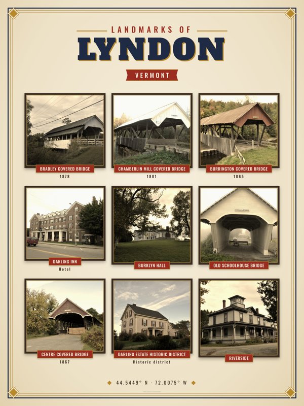 Lyndon Landmarks Photo Poster artwork detail