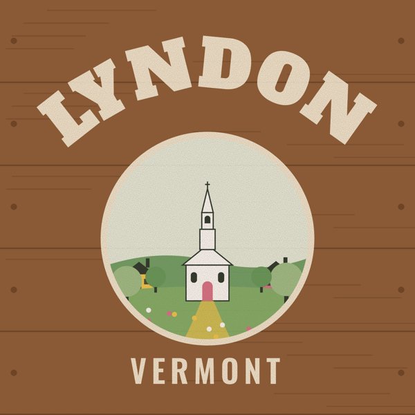 Lyndon Hometown Wood Sign artwork detail