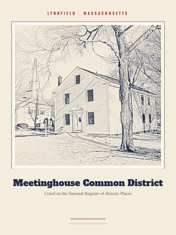 Lynnfield Meetinghouse Common District Landmark Print artwork detail