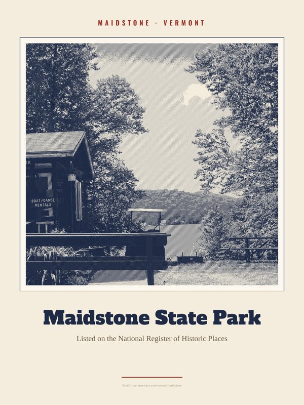 Maidstone Maidstone State Park Landmark Print artwork detail