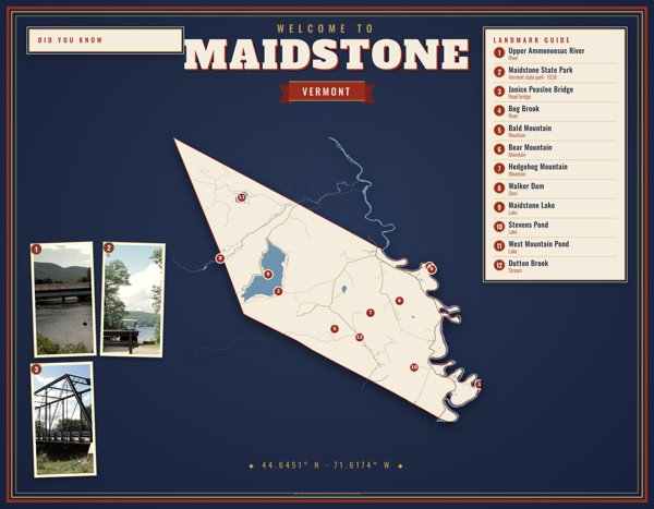 Maidstone Map Placemat artwork detail