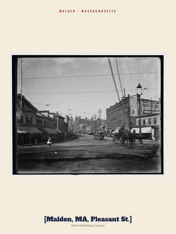 Malden [Malden, MA, Pleasant St.] Archive Print artwork detail
