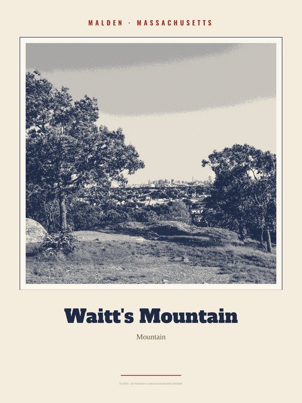 Malden Waitt's Mountain Landmark Print artwork detail