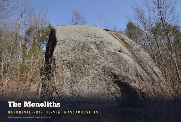 Manchester-by-the-Sea The Monoliths Postcard artwork detail