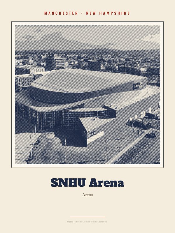 Manchester SNHU Arena Landmark Print artwork detail
