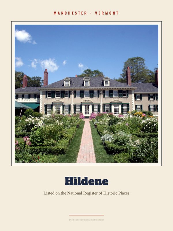 Manchester Hildene Landmark Print artwork detail