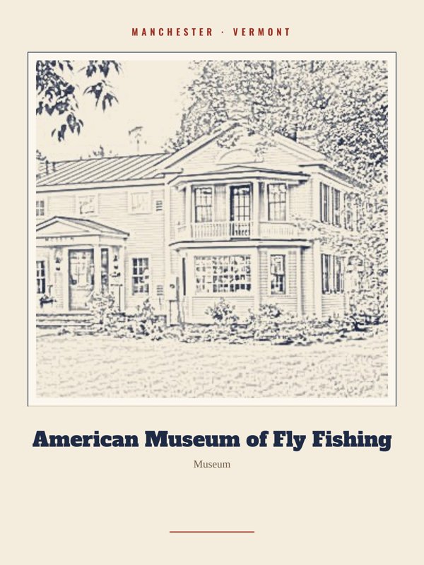 Manchester American Museum of Fly Fishing Landmark Print artwork detail