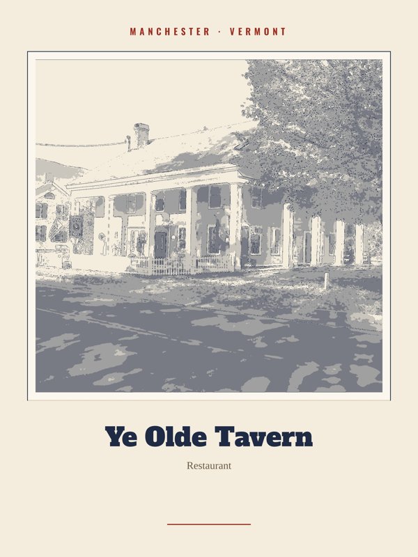 Manchester Ye Olde Tavern Landmark Print artwork detail