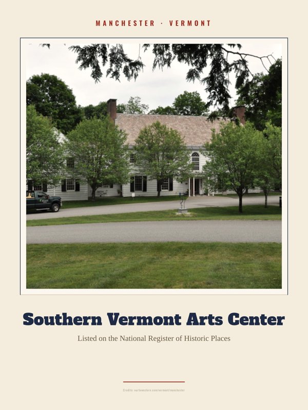 Manchester Southern Vermont Arts Center Landmark Print artwork detail