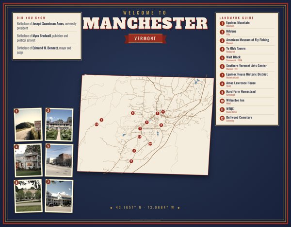Manchester Map Placemat artwork detail