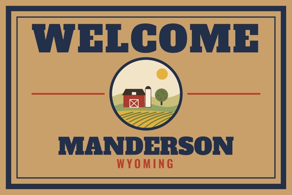 Manderson Welcome Doormat artwork detail