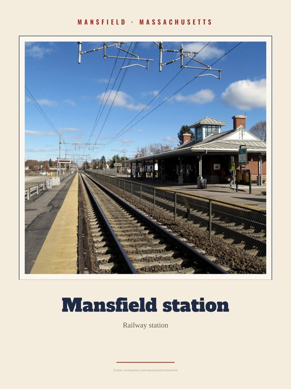 Mansfield Mansfield station Landmark Print artwork detail