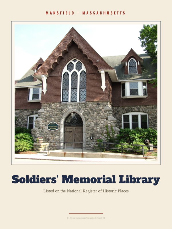 Mansfield Soldiers' Memorial Library Landmark Print artwork detail