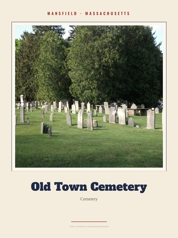 Mansfield Old Town Cemetery Landmark Print artwork detail