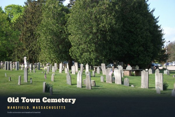 Mansfield Old Town Cemetery Postcard artwork detail