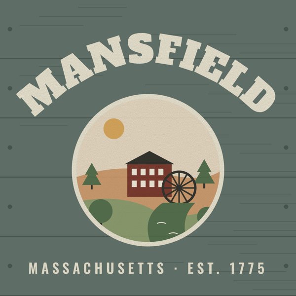 Mansfield Hometown Wood Sign artwork detail
