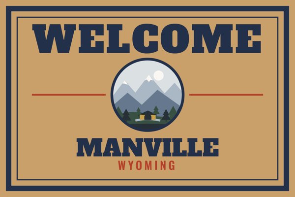 Manville Welcome Doormat artwork detail
