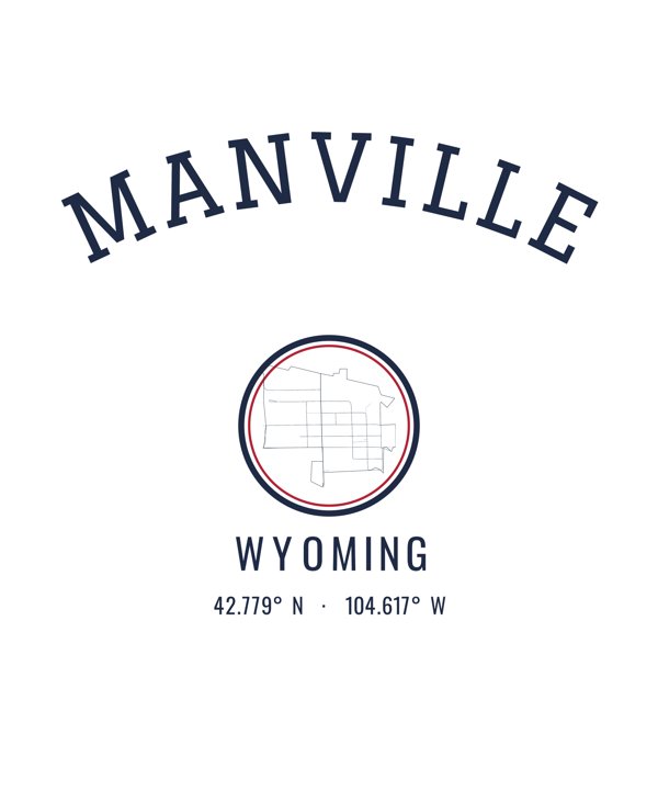 Manville Hometown Ornament artwork detail