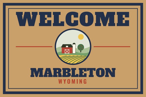 Marbleton Welcome Doormat artwork detail