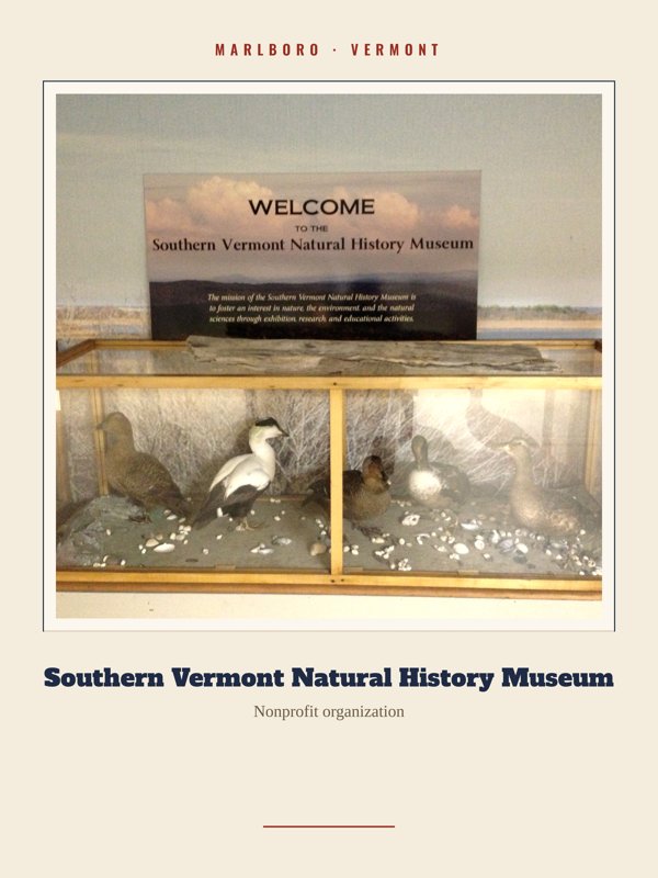 Marlboro Southern Vermont Natural History Museum Landmark Print artwork detail