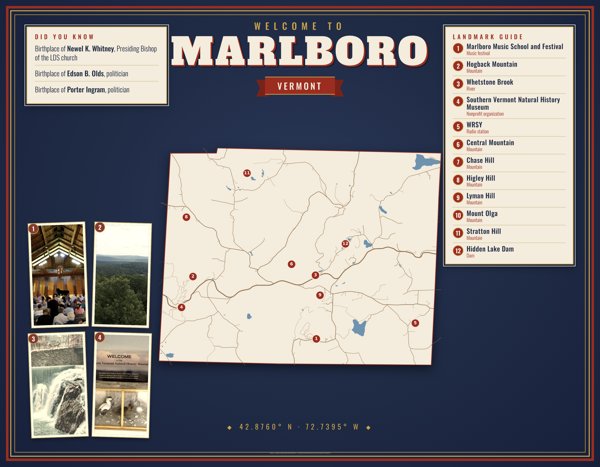 Marlboro Map Placemat artwork detail