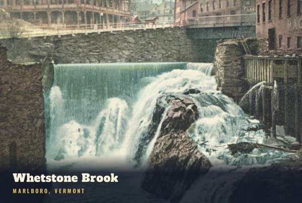 Marlboro Whetstone Brook Postcard artwork detail