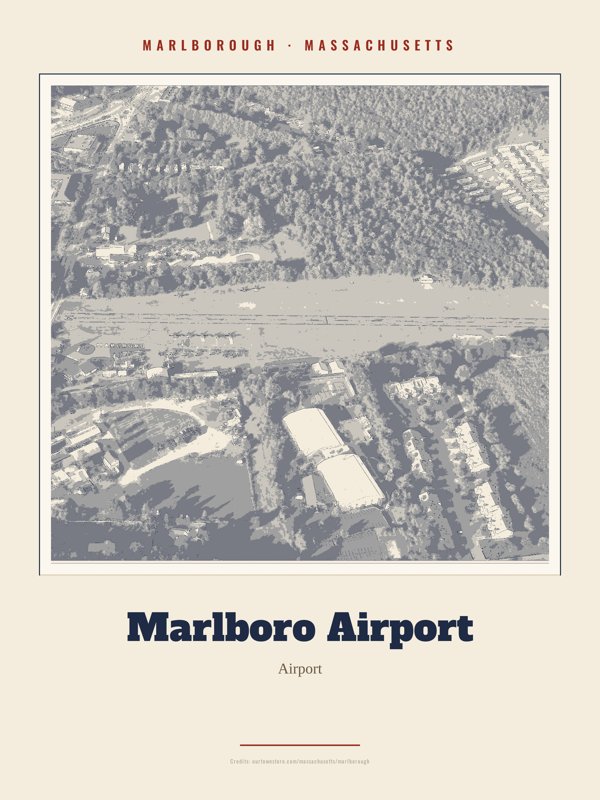 Marlborough Marlboro Airport Landmark Print artwork detail