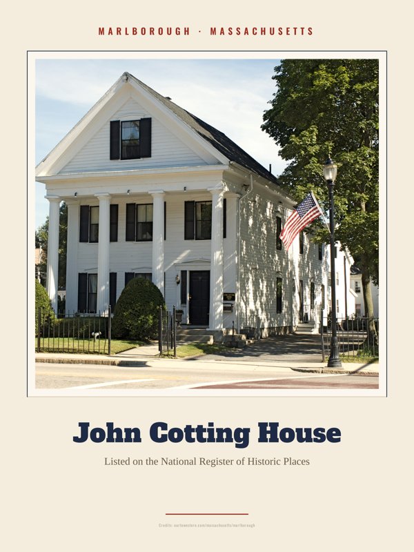 Marlborough John Cotting House Landmark Print artwork detail