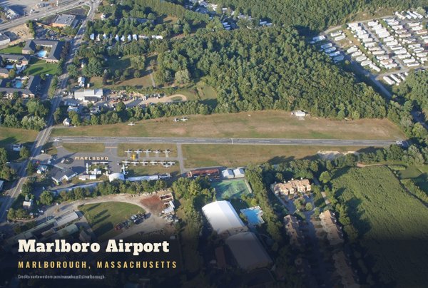 Marlborough Marlboro Airport Postcard artwork detail