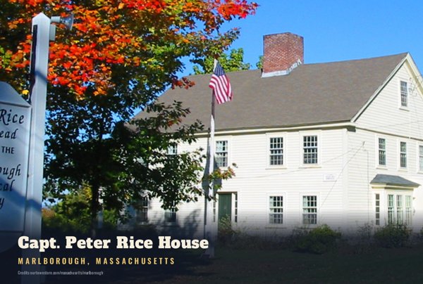 Marlborough Capt. Peter Rice House Postcard artwork detail