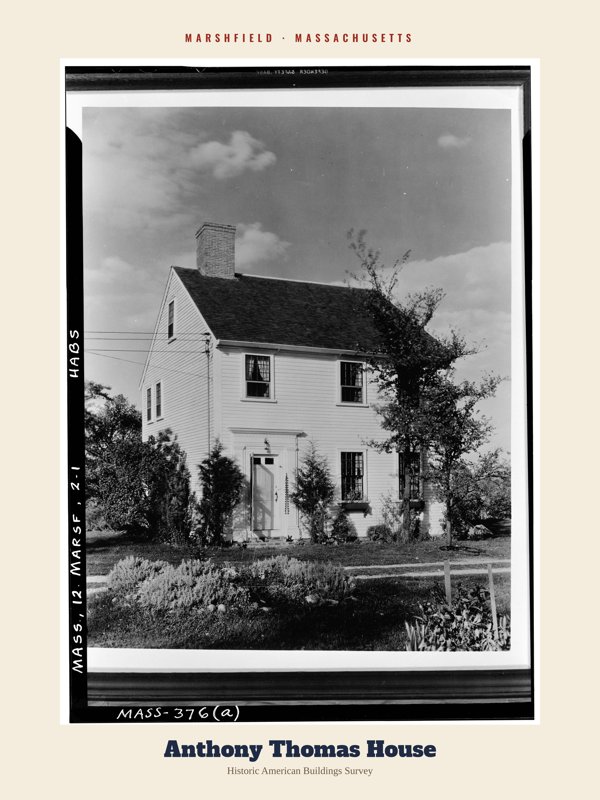 Marshfield Anthony Thomas House Archive Print artwork detail